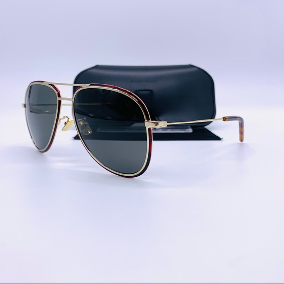Saint Laurent SL294 Aviator Sunglasses Havana Gold - Picture 8 of 16